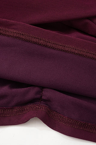 Ruched Mesh Long Sleeve Blouse