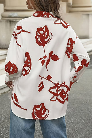 Floral Button-Up Blouse