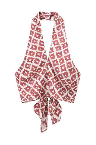 Strapless Geometric Skirt Set