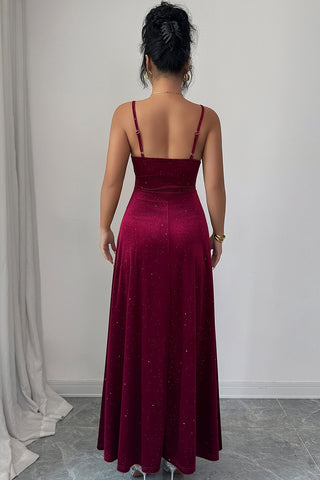 Elegant Spaghetti Strap Evening Gown