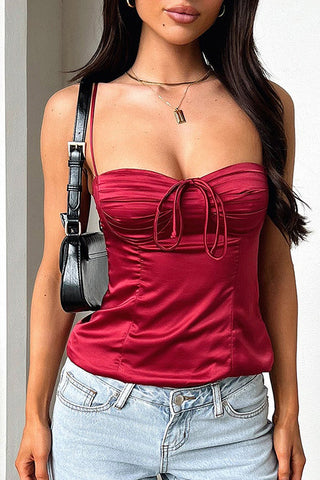 Ruched Sweetheart Cami Top