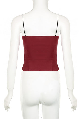 Lace-Up Corset Tank Top