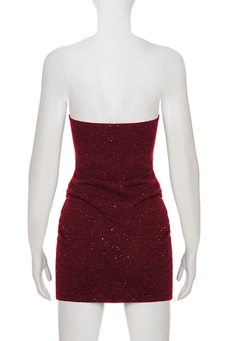 Sparkle Strapless Mini Dress