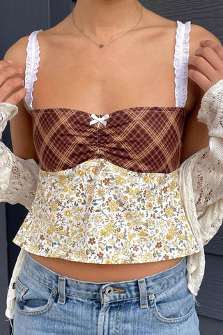 Floral Lace Trim Camisole