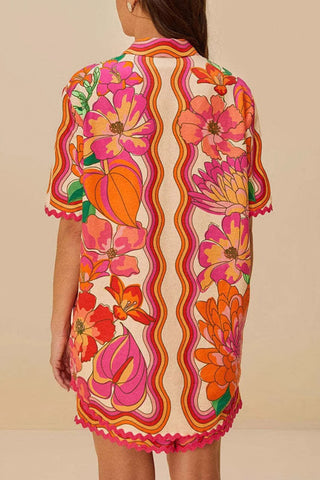 Vibrant Floral Short Set