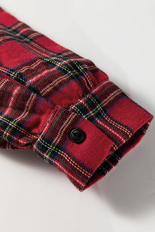 Plaid Ruffle Hem Casual Dress