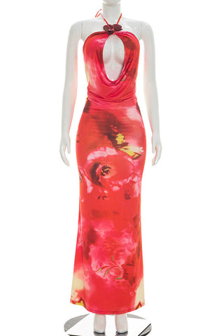 Halter Neck Maxi Dress