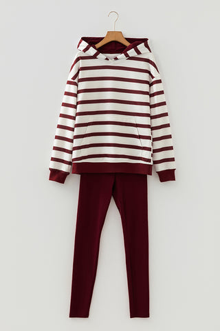Striped Hoodie and Pants Set