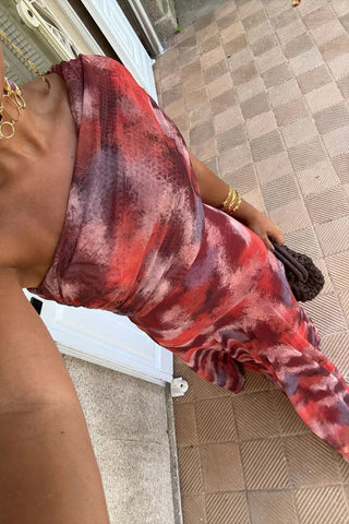 One-Shoulder Flowing Casual Dress