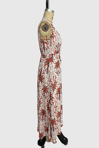 Sleeveless Patterned Midi Dress