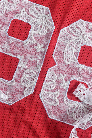 Lace Detail Oversized T-Shirt