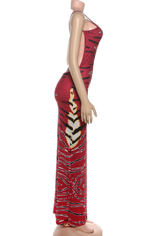 Bold Patterned Maxi Dress