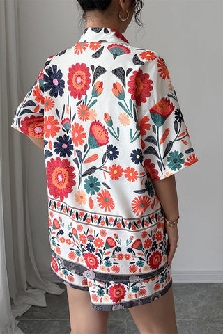 Floral Button-Up Short Set