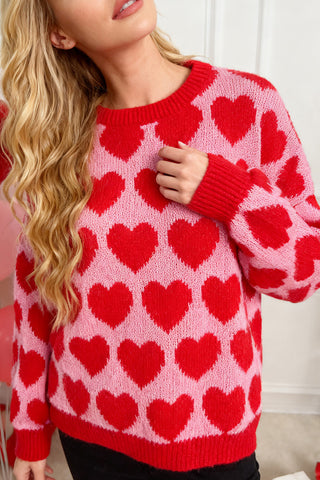 Heart Pattern Sweater