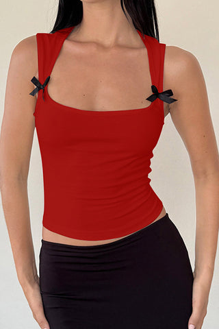 Bow-Accent Tank Top