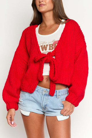 Stylish Tie-Front Cardigan