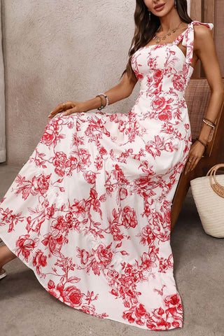 Floral Print Casual Maxi Dress