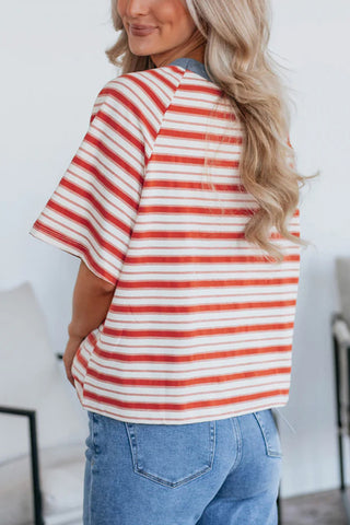 Casual Stripe Pattern T-Shirt