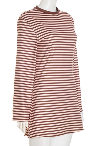 Striped Long Sleeve Casual Dress