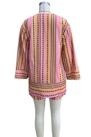 Striped Breezy Short Set with Cover-Up