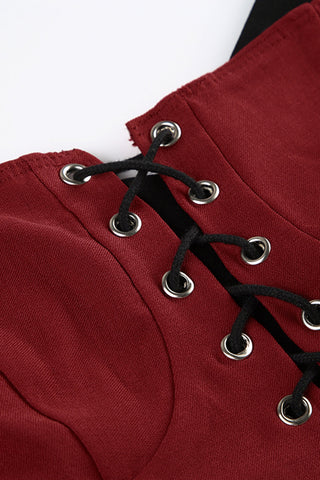 Lace-Up Corset Tank Top