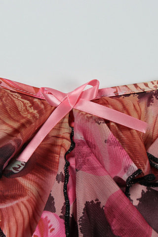 Floral Print Off-Shoulder Casual Dress