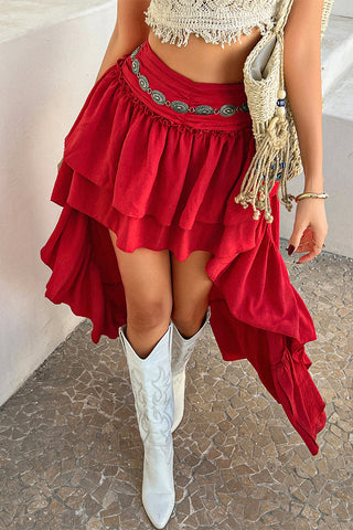 Layered High-Low Skirt