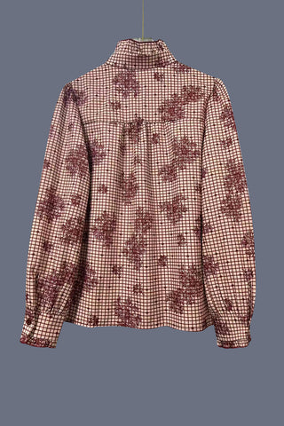 Ruffled Button-Down Blouse