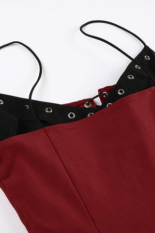 Lace-Up Corset Tank Top