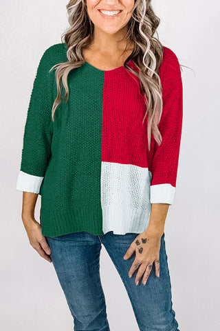 Colorblock Knit Sweater