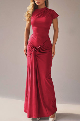 Elegant Dress with Ruched Detail