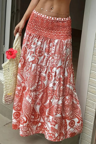 Printed Maxi Skirt with Boho Flair