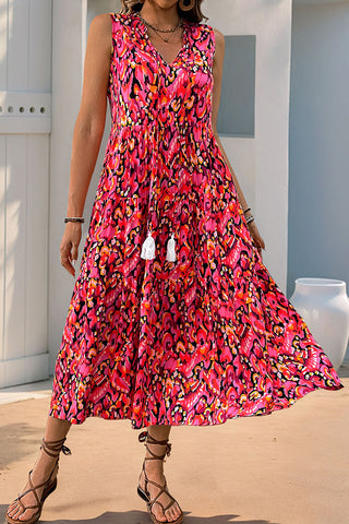 Flowing Printed Casual Dress