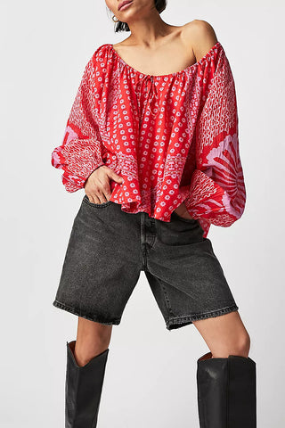 Bohemian Long-Sleeve Blouse