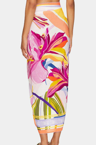 Floral Print Tie-Waist Skirt