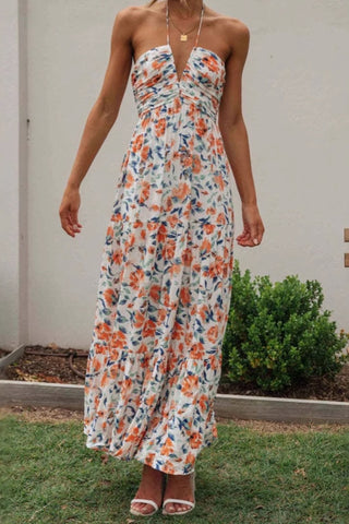 Halter Neck Maxi Dress