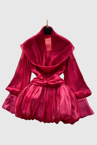 Draped Neck Casual Dress