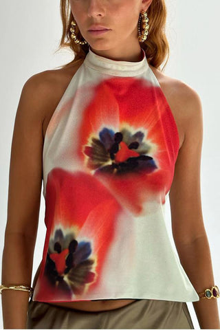 Polka Dot High Neck Tank Top