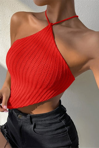 Ribbed Halter Knit Tank