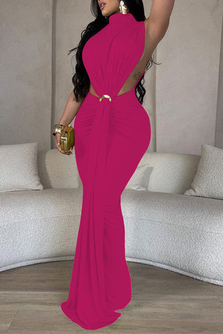 Twist Halter Maxi Dress