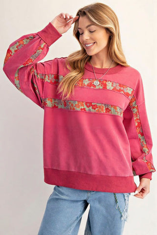 Striped Long-Sleeve Sweatshirt