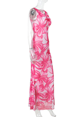 Floral Print Casual Maxi Dress