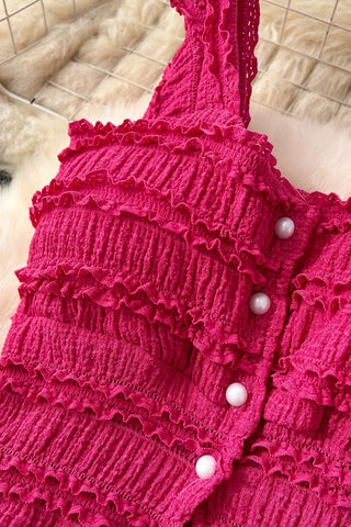 Ruffle Trim Skirt Set