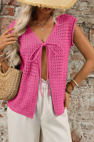 Crochet Tie Front Vest