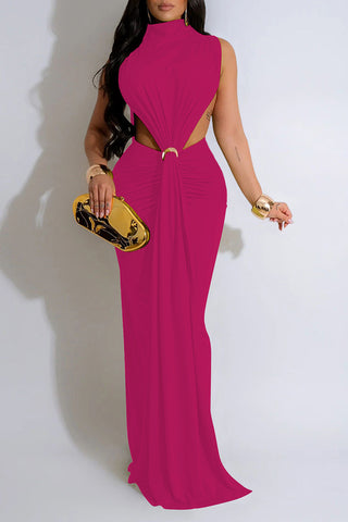 Twist Halter Maxi Dress