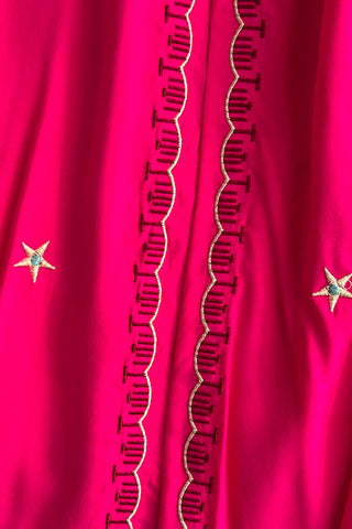 Embroidered Drawstring Maxi Dress