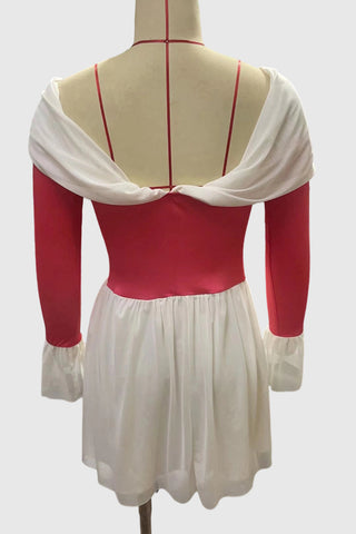 Off-Shoulder Tie-Front Casual Dress