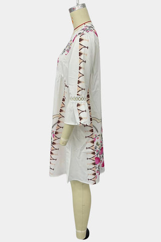 Floral Detail Boho Dress