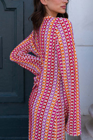 V-Neck Printed Maxi Dress