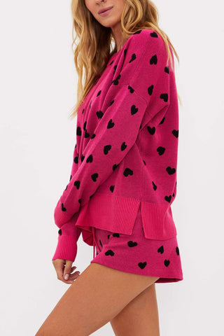 Heart Pattern Sweater